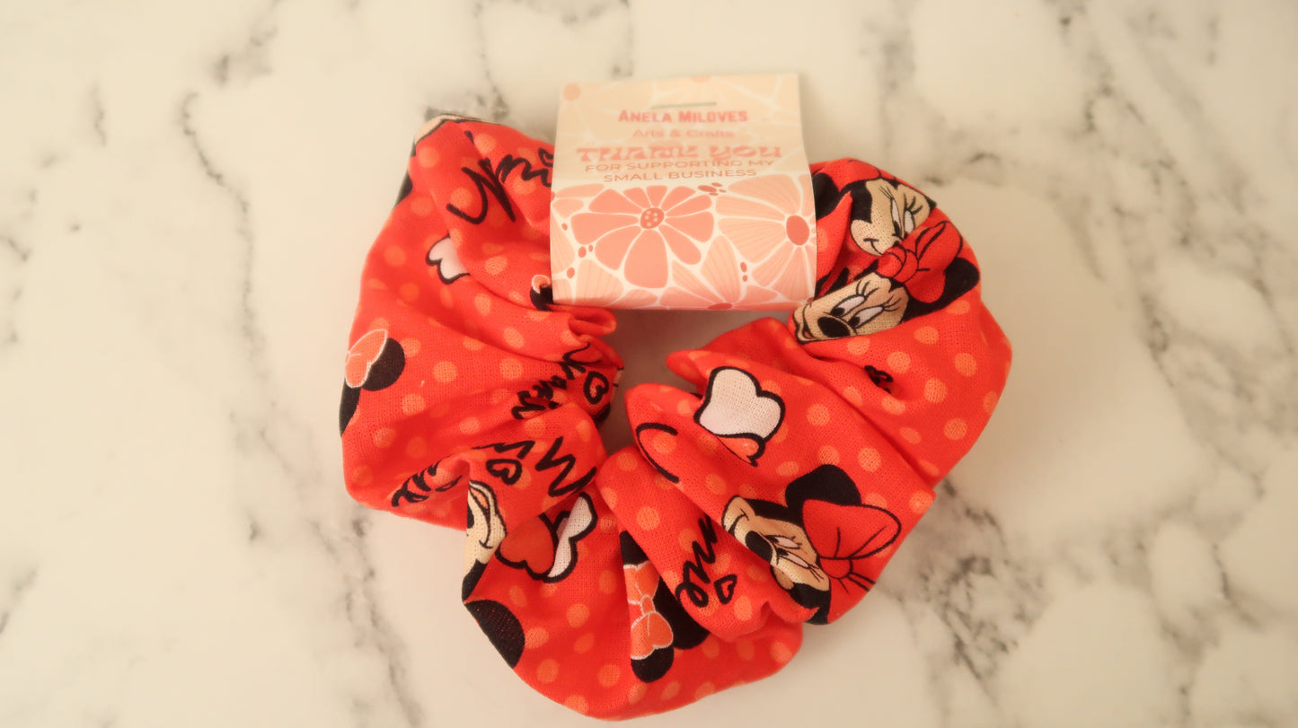 Mickey Mouse Red Scrunchies