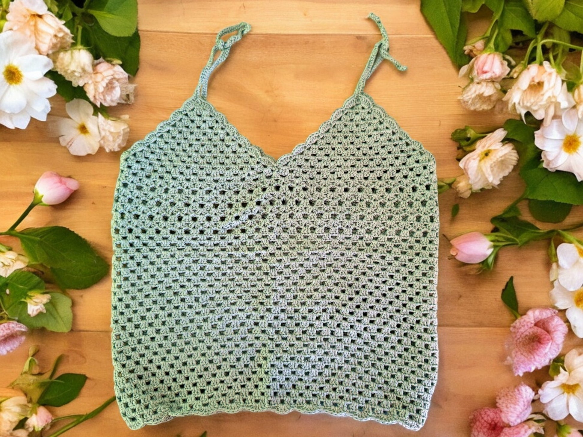 Seafoam Crochet Top