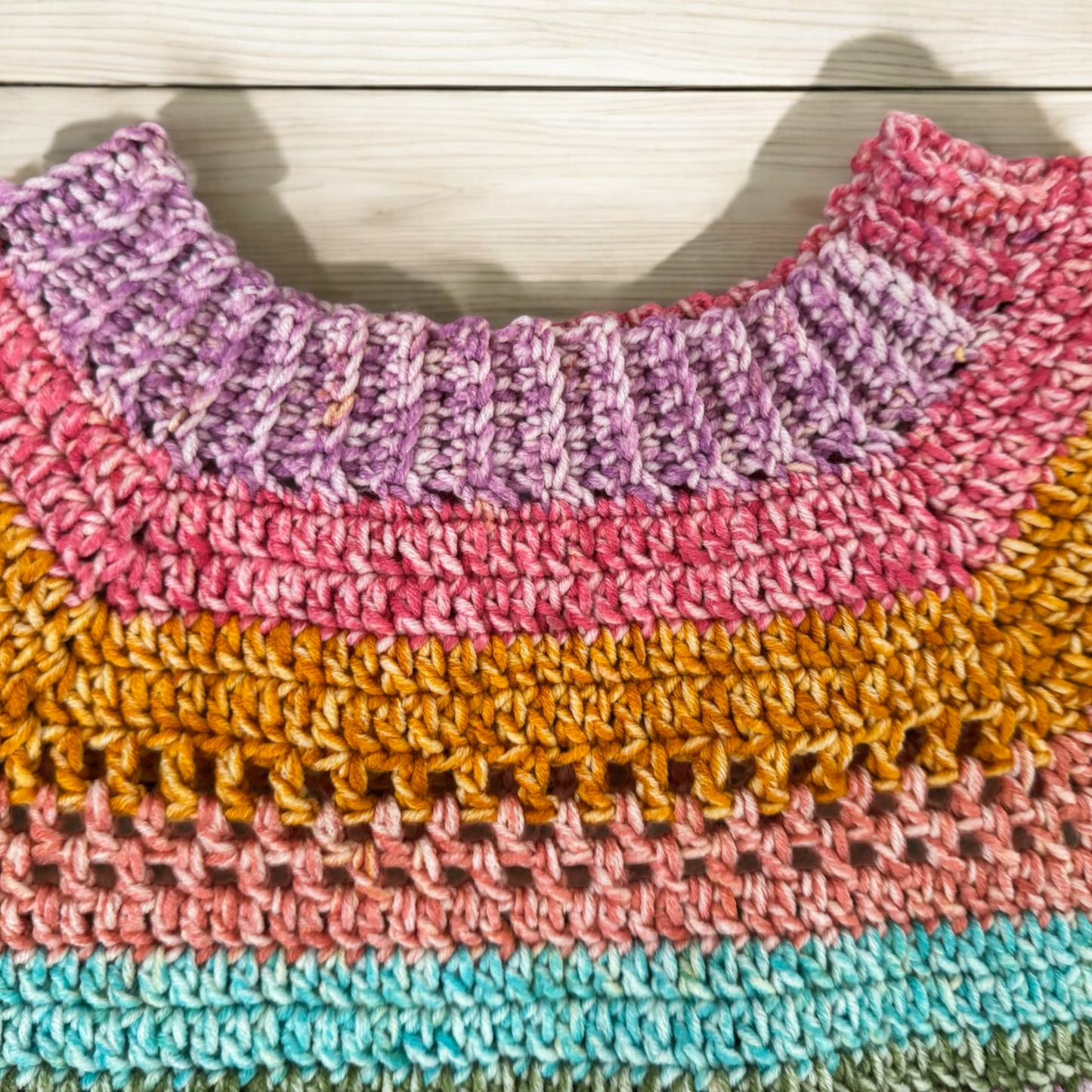 Rainbow Crochet Top